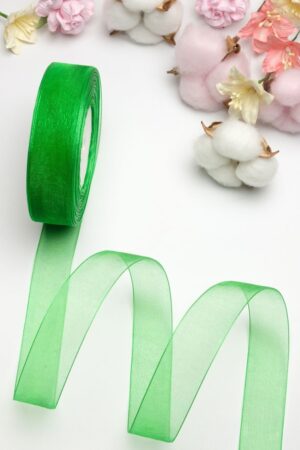 Лента органза 2,5 см*50 ярд (SF-1353) зеленый №1019