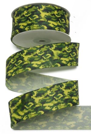 Лента репсовая 4 см*25 ярд с рисунком "Милитари" SF-7484