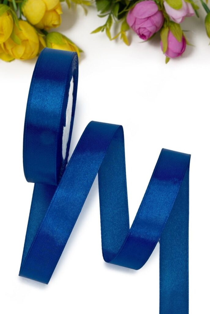Лента атласная 2 см*25 ярд (SF-1358) синий №122