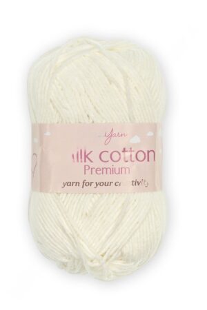 Пряжа "Milk cotton Premium" 50 гр (10 шт) SF-7847, айвори