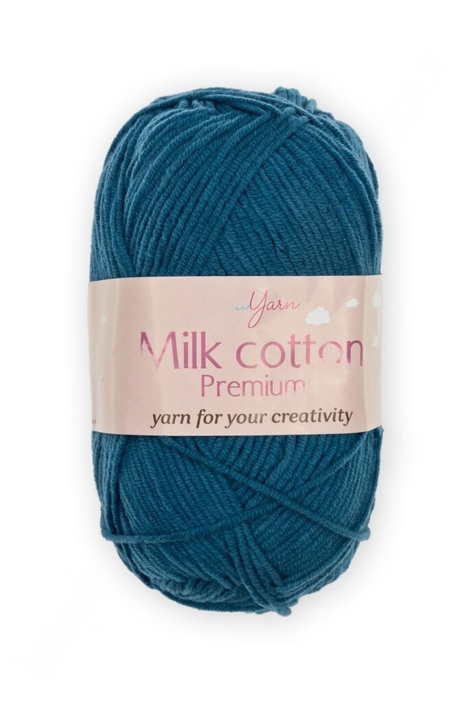 Пряжа "Milk cotton Premium" 50 гр (10 шт) SF-7847, синий