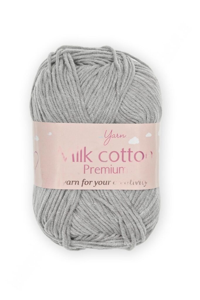 Пряжа "Milk cotton Premium" 50 гр (10 шт) SF-7847, светло-серый