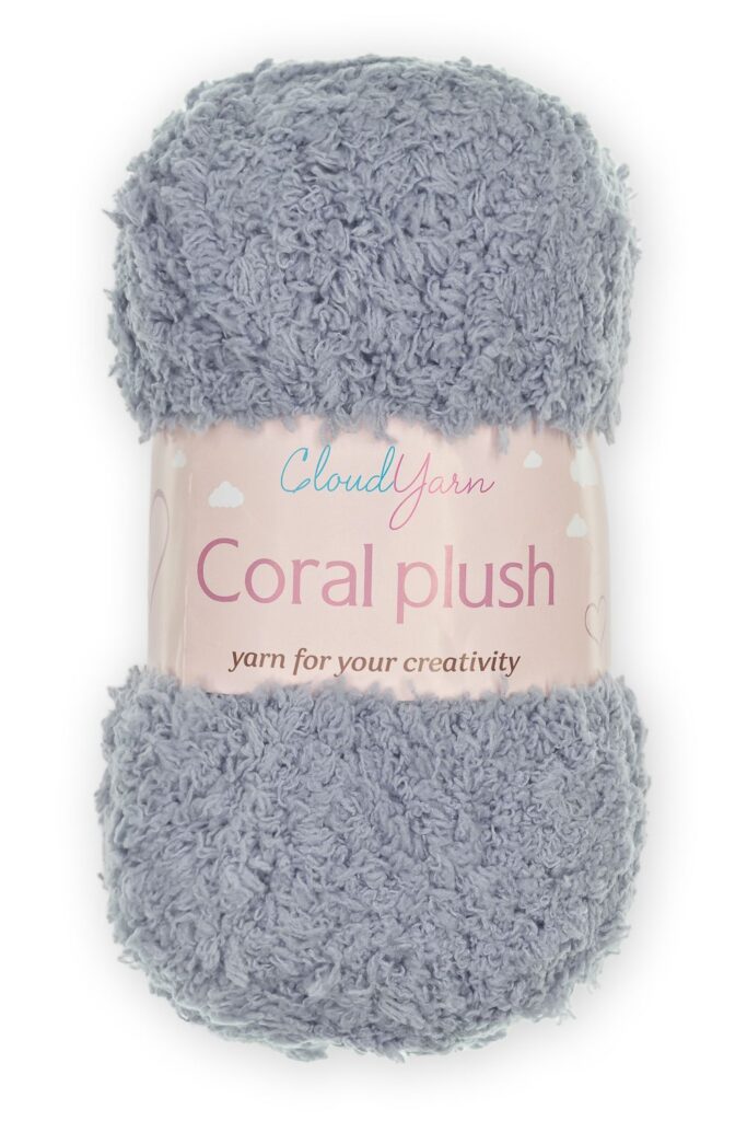Пряжа "Coral plush" 100 гр (5 шт) SF-7843, серый