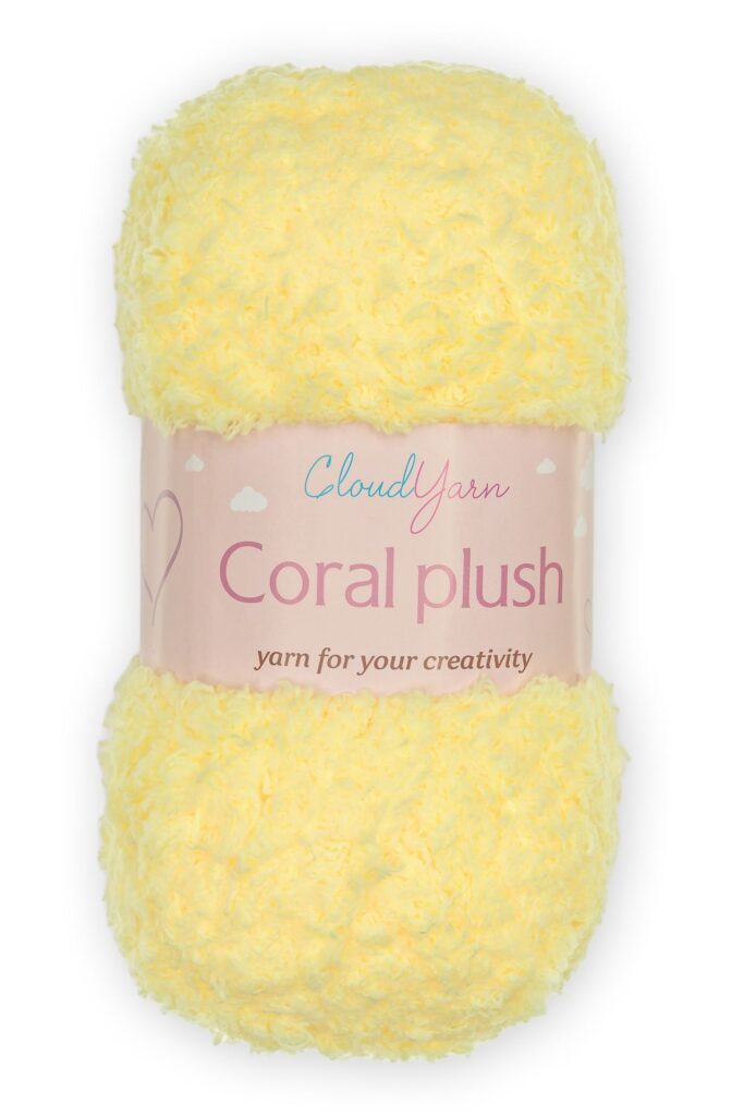 Пряжа "Coral plush" 100 гр (5 шт) SF-7843, желтый