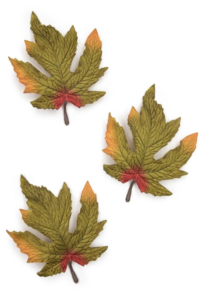 Листик кленовый 12 см (10 шт) SF-8016, зеленый